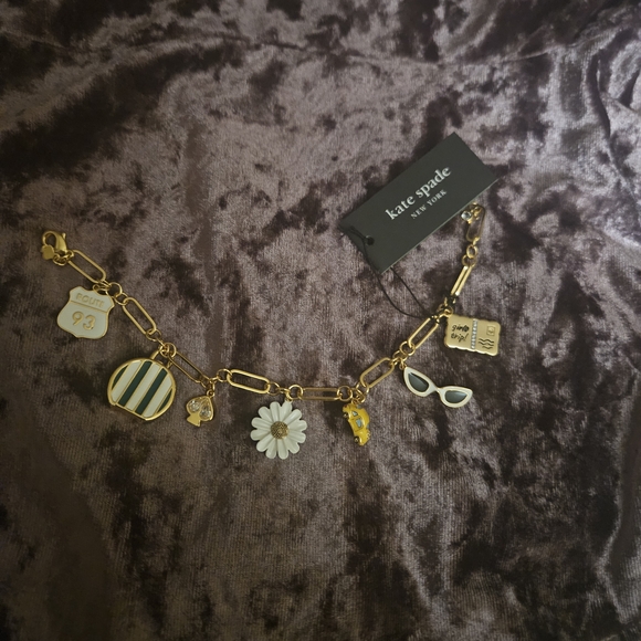 Kate Spade Off We Go Travel Bracelet Charm - Picture 2 of 4